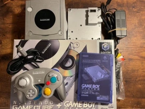 Nintendo GameCube Enjoy Plus Silver Console Gameboy Player GC Boxed - Picture 1 of 6