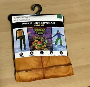 Climateright By Cuddl Duds Teenage Mutant Ninja Turtle Boys Thermal Set, Size L - Picture 1 of 4