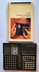 HP-18C Business Consultant Calculator w/Manual, Tested Working, new battries - Picture 1 of 5