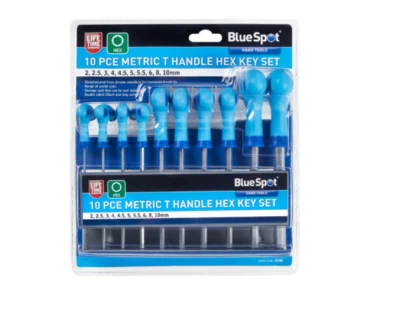 BlueSpot Tools 12185 10PCE Metric T Handle Hex Key Set (2-10mm) - Image 1 of 4