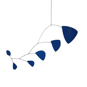 Abstract Modern Pilot Blue Hanging Mobile Painted Museum Quality Hand Made New - Picture 1 of 2