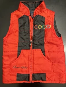 COOGI Vest Toddler Size 4T Boys Insulated Red Black Logo Embroidered Full Zip - Picture 1 of 6