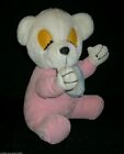 11" Vintage Kuddle Me Toy White Baby Teddy Bear Pink Pajama Stuffed Animal Plush