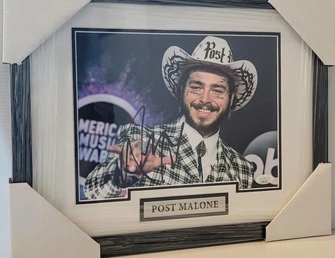 Post Malone SIGNED 8x10 Photo Picture Autographed JSA Certified Framed Cover