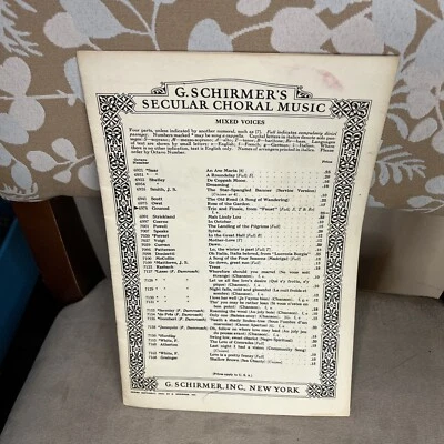 Música coral secular de G. Schirmer ~ trío y final de Fausto ~ partituras de 1940 Foto 1 de 4