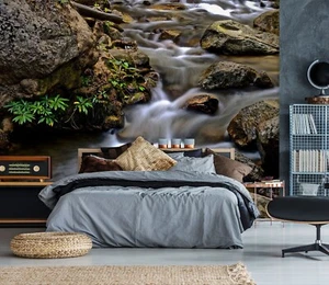 3D Stone Creek S4065 Wallpaper Mural Self-adhesive Removable Sticker Kids Pa - Picture 1 of 11