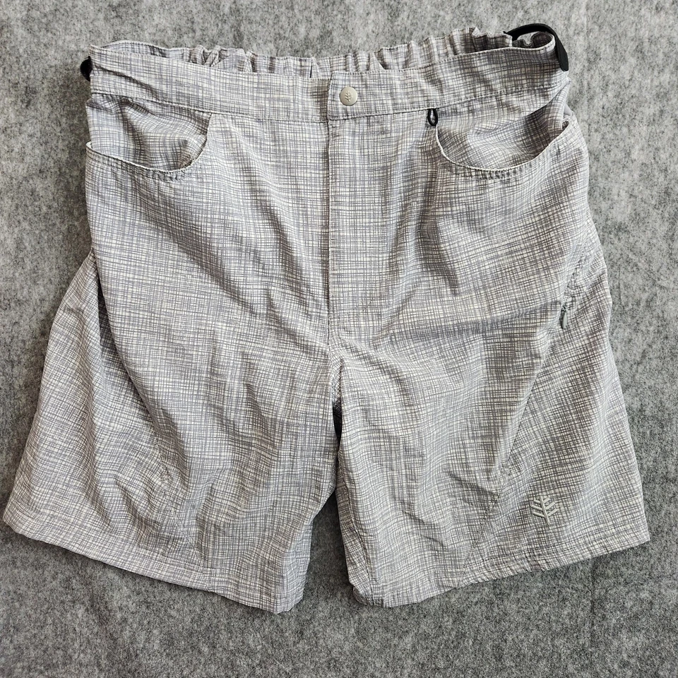 Coolibar Calasa Tech Swim Trunks Men's M Gray Liner Board Shorts UPF50 Travel Foto 1 de 4