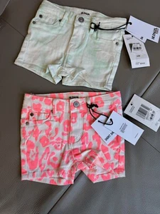 New NWT 2 x HUDSON SHORTS 18-24 Months 2y Baby Girls Shorts Adjustable Waist - Picture 1 of 8
