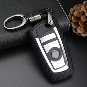 1pc Carbon Fiber Silica Soft Case Cover Key FOB Remote for BMW F22 F30 F82 X3 X4 - Picture 1 of 10
