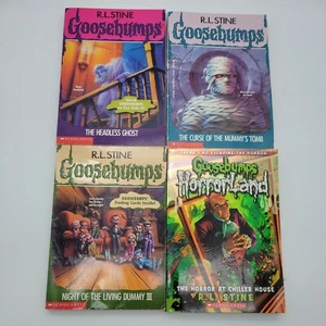 Lot of 4 R.L. Stine Goosebumps 3 from 90s and 1 Horrorland Paperback Books - Picture 1 of 7