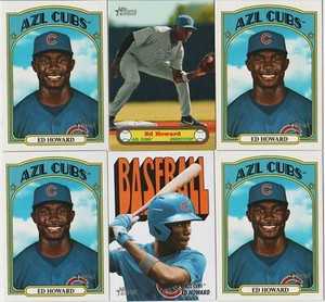 ED HOWARD 6 CARD LOT 2021 TOPPS HERITAGE MINORS #71 POSTER BOX TOPPER 1972 COVER