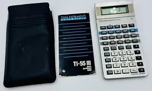 Vintage Texas Instruments TI-55 III wissenschaftlicher Taschenrechner (funktioniert) - Bild 1 von 3