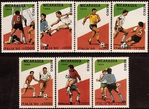 Nicaragua World Cup Soccer Italy 90 Sc C1162-8 MNH 1989 CV$10.90 - Picture 1 of 1