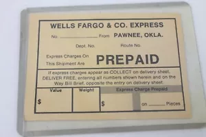 Wells Fargo & Co. Express Prepaid Karte Ticket Werbung Sammlerstück Bank - Bild 1 von 5