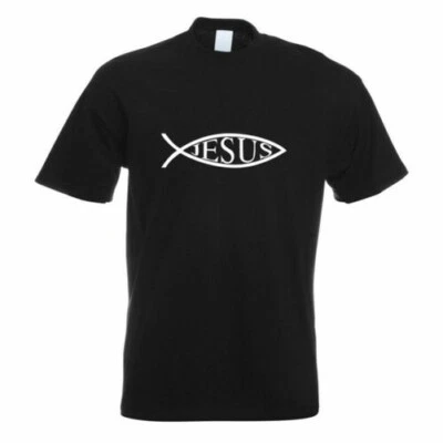 KIWISTAR T-Shirt Jésus Poisson Imprimé Funshirt Design
