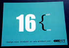 Advertising Postcard; 16 Mind Out Mental Health; Un Used; Un Posted