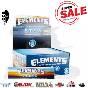 Cartine Elements Blu Lunghe KING Blue SIZE SLIM Da 25 Libretti - Imagen 1 de 1