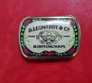 Vintage D. Leonardt & Co. , 5 Calligraphy Nibs w/ Original Tin Excellent Cond. - Picture 1 of 3