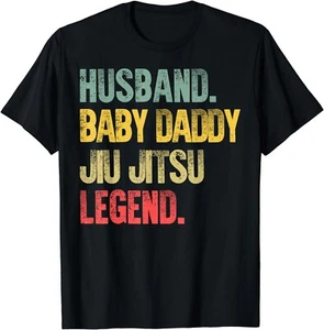 Funny Vintage Shirt Husband Baby Daddy Jiu Jitsu Legend Gift Unisex T-Shirt - Picture 1 of 3
