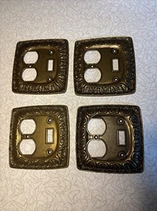 New Vintage 1960's Kirsch Bronze Victorian Switch Outlet Plate Covers (4) - Picture 1 of 3