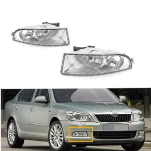 For Skoda Octavia A5 A6 MK2 FL 2009-2013 1 Pair Front Halogen Fog Light - Picture 1 of 9