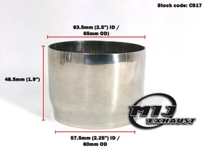 Manga reductora de escape de acero inoxidable Manga enrollada tubería trasera caja adaptador conector - Imagen 1 de 14