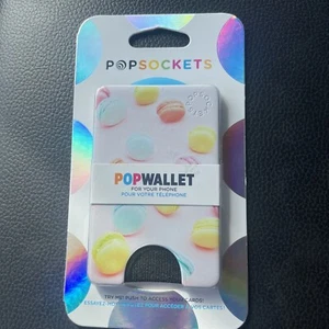 PopSockets PopWallet Official Wallet For Smartphones And Tablet Parisian Macrons - Picture 1 of 2