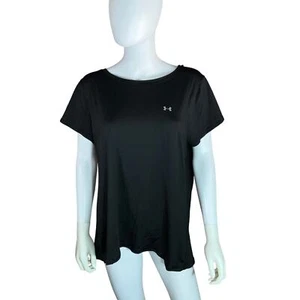 Under Armour Women's HeatGear Armour Short Sleeve Tee in BlacK Size 2XL NWT - Picture 1 of 4