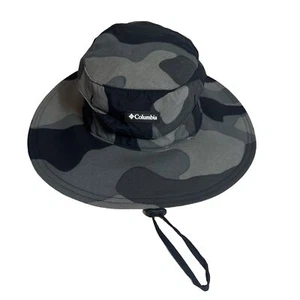 Columbia Bora Bora Printed Booney Black Mod Camo Small Hat Unisex New - Picture 1 of 9