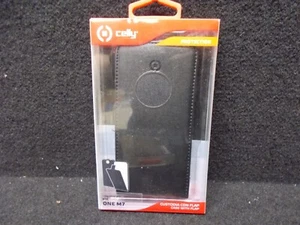 celly Handyhülle für HTC ONE M7, Leder-Flipcase, OVP. #K-319-29 - Picture 1 of 2