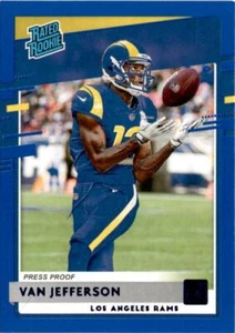 2020 Donruss #326 Van Jefferson RC Rated Rookie Press Proof Blue - Picture 1 of 2