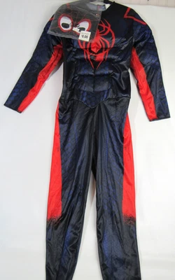 Jazwares 蜘蛛侠加厚儿童小号 (4-7) 面具连身裤服装新品 — 第 1/4 张图片