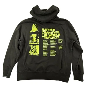 Billie Eilish Happier Than Ever World Tour 2022 Merch Hoodie XXL 2XL Black Green - Picture 1 of 14