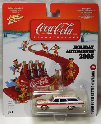 1960 Ford Station Wagon Johnny Lightning Coca Cola Holiday Automents Christmas - Image 1 of 4