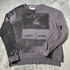 Religion We Live In Black Distressed Sweatshirt Herren Gr. XXL Grunge Streetwear - Bild 1 von 7
