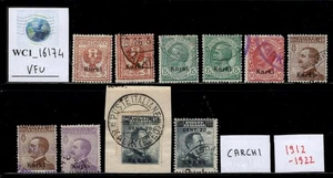 WC1_16174. ITALY AEGEAN COL. CARCHI. Lot of 1912-1922 commemorative stamps. Used - Picture 1 of 1
