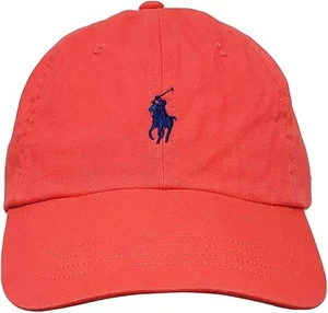 Polo Ralph Lauren HAT Cap Red, blue Pony logo cotton Sport Adjustable mens - Picture 1 of 4