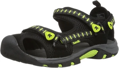 Sandálias Kamik Kids Jetty sapatos de verão, preto (limão), EUR 28 - Imagem 1 de 4