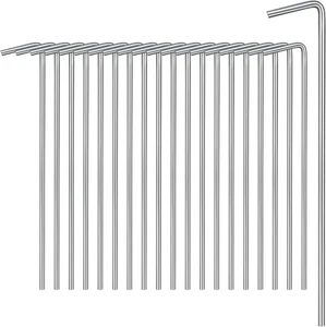 Paquete de 40 7 estacas de metal para carpa con gancho para toldo de camping uso en exteriores - Imagen 1 de 12