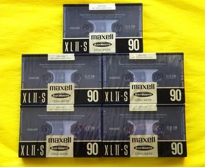 5x MAXELL XL II-S 90 Cassette Tapes 1991-1993 + OVP + SEALED + Made In England + - Picture 1 of 3