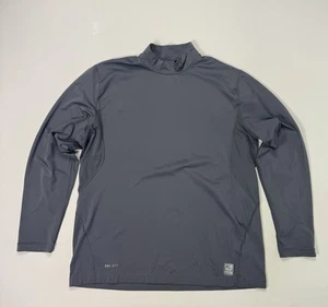 Nike Pro Combat Shirt Herren XL Fitted Grau Dri-Fit Kompression Langarm Sport - Bild 1 von 10