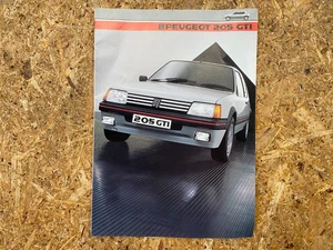 Peugeot 205 GTI Brochure Collector's Literature Book Booklet - Picture 1 of 4
