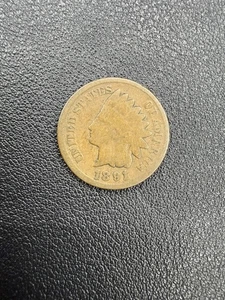 1891 Indian Head Cent Penny ~ G/VG VERY GOOD ~ US Type Coin Collectible (A) - Picture 1 of 2