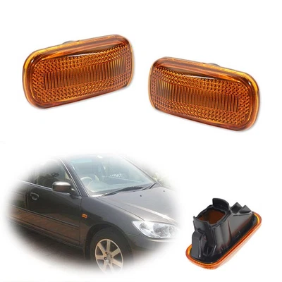 Carcasas de luz marcadora lateral ámbar para 02-06 JDM Honda/Acura RSX Integra DC5 TypeR Foto 1 de 4