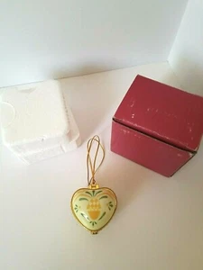 Heart Hanging Ornament Yellow Trinket Box Yellow Easter Egg - Picture 1 of 3
