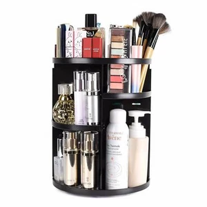 Makeup Organizer Rotating Vanity Organizer and Storage Box 360° Jerry box Black - Picture 1 of 6