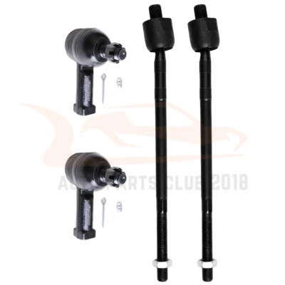 Front Steering Kit Inner Outer Tie Rod End Fit For 2001-2006 Hyundai Santa Fe - Image 1 of 4