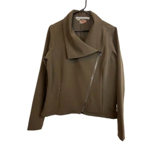 ATHLETA Motorradjacke asymmetrisch seitlicher Reißverschlusskragen grün mit seitlichem Vent Zip - Bild 1 von 12