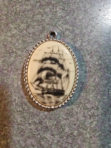 Vintage Sarah Coventry " Old Ship" pendant Charm - Picture 1 of 4
