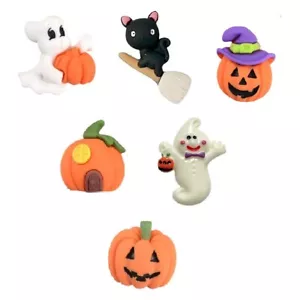 Halloween!!! - Bottoni di Shelly - Halloween Fantasma / Zucca - Rottami Artigianali da Cucire - Foto 1 di 2